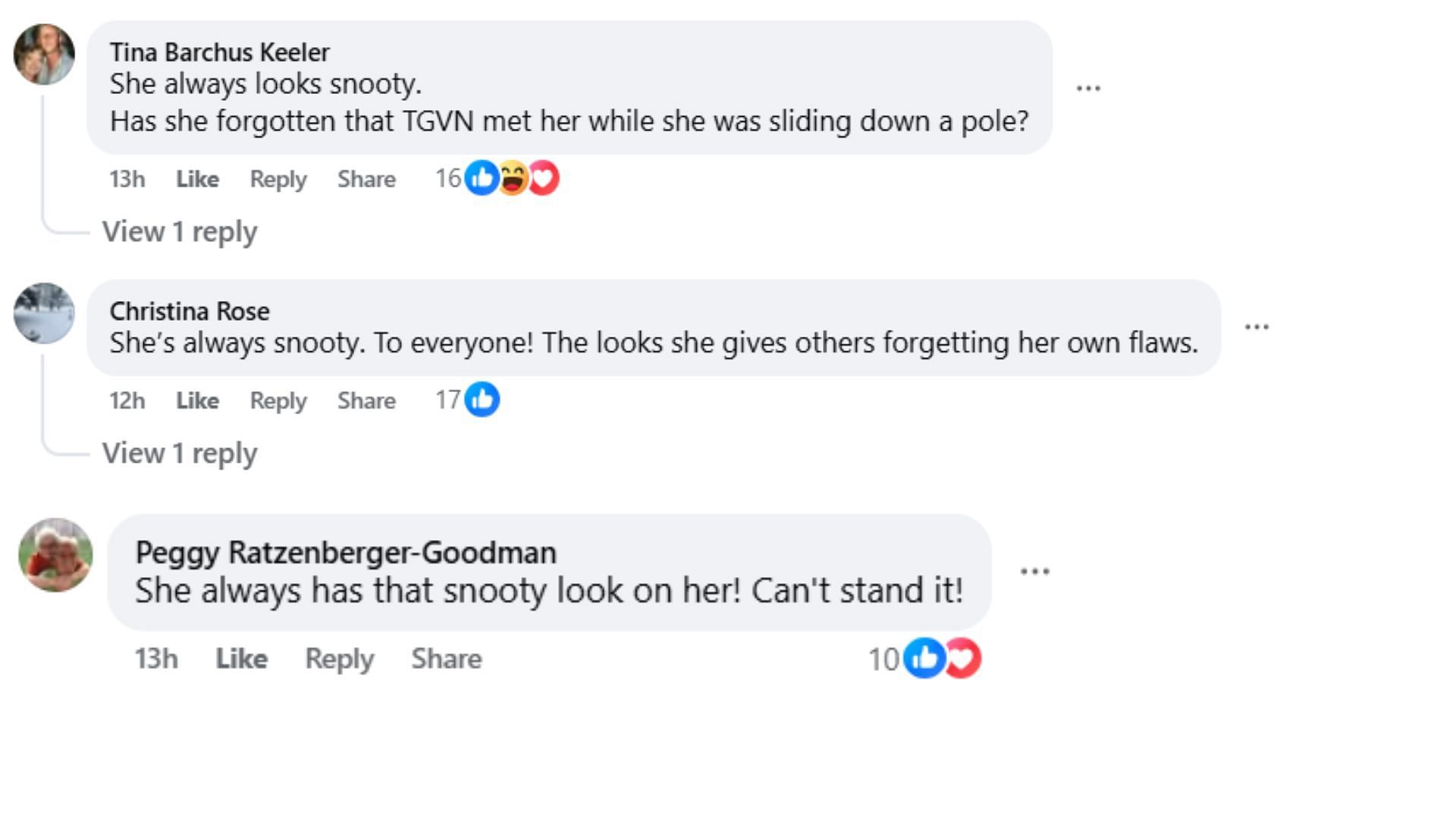Comments by fans on the post (Image via Facebook/@Janet Jacaruso)